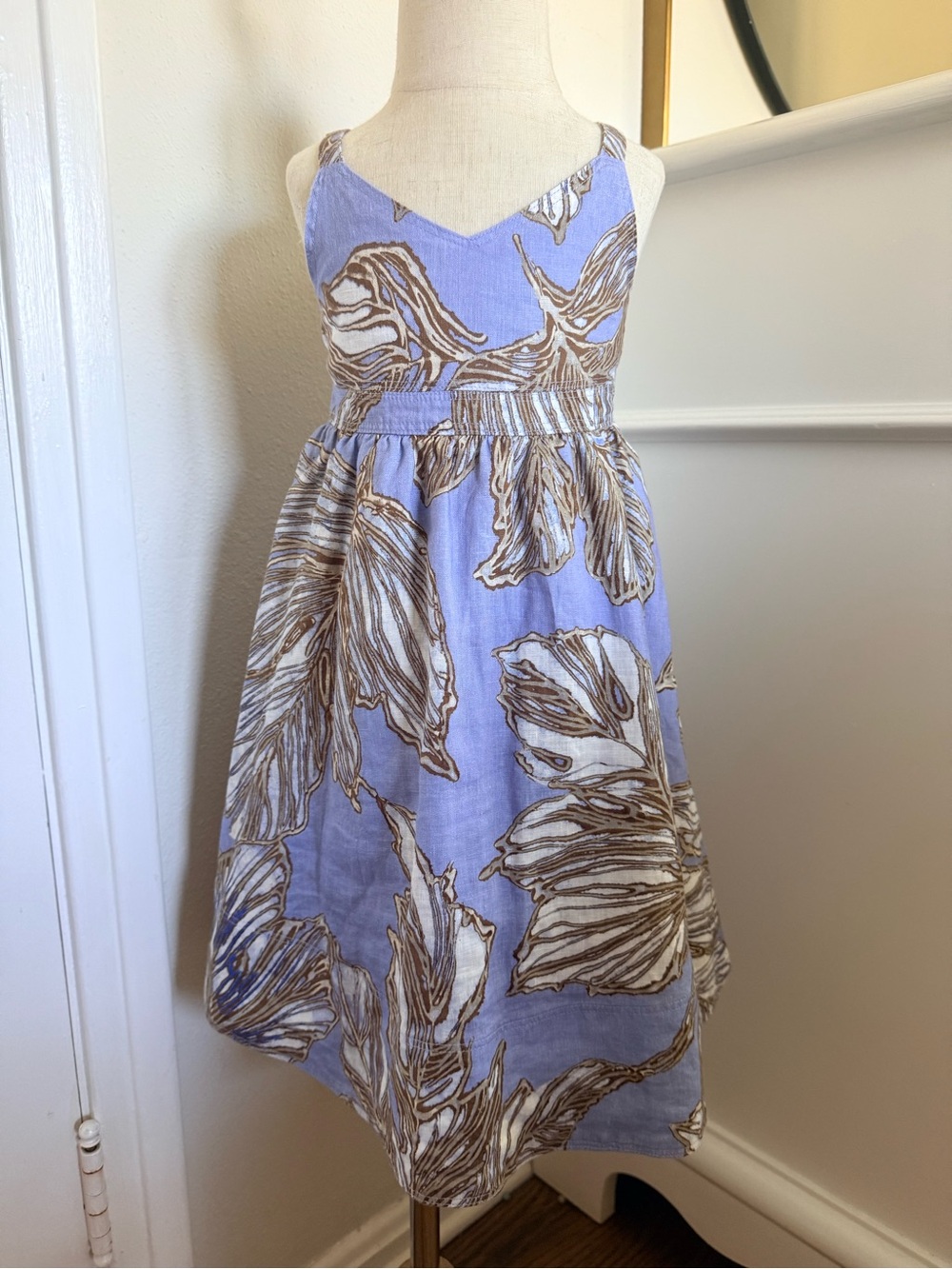 Banana Republic Baby Blue Tropical Print Sundress 3T